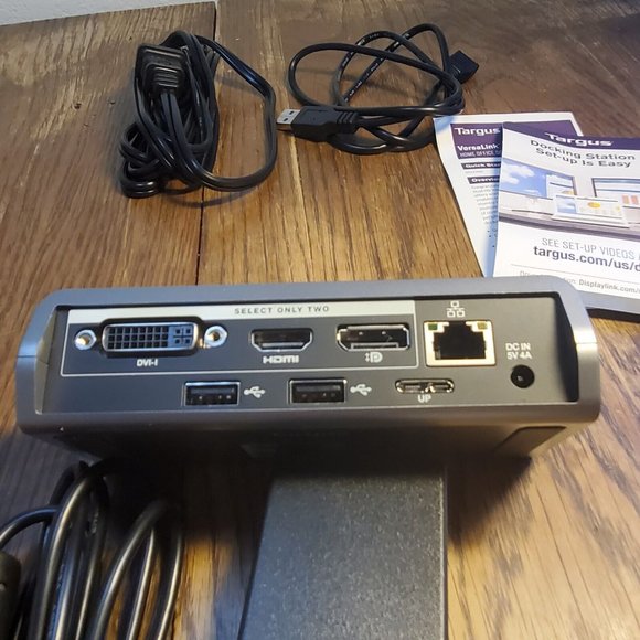 TARGUS DSU300 VERSALINK USB 3.0 DUAL HD VIDEO HOME OFFICE DOCKING STATION Used - Picture 7 of 10